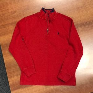Boys red POLO Ralph Lauren sweater. Size M (10-12).